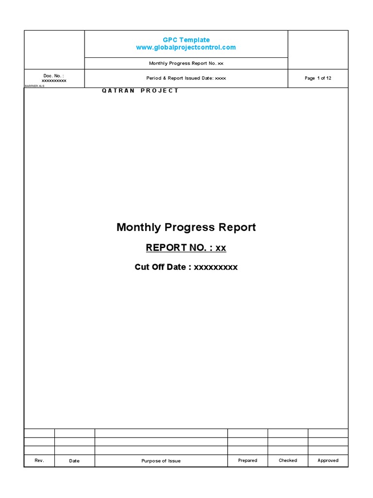 Monthly Report - Sample Template 001 | PDF | Business