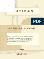 Kelompok 11 - Hakikat Kutipan