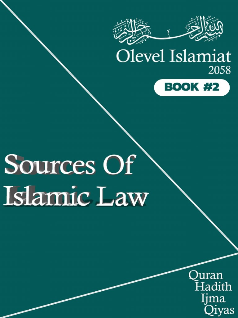 Sources of Islamic Law 2 PDF Hadith Quran