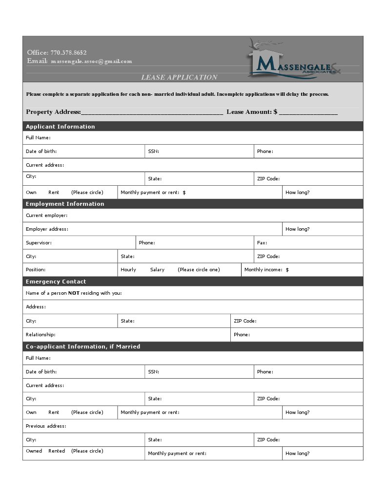 Massachusetts Rental Application Form | PDF | Landlord | Lease