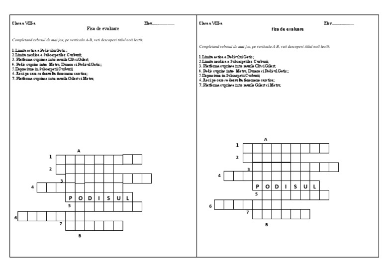 Podisul Getic-Rebus | PDF