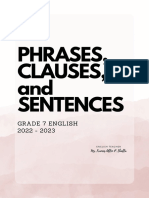 Phrases Clauses and Sentences