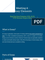 Meeting 4 - Essay Elements