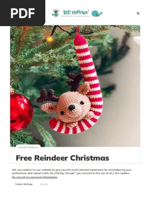 Free Reindeer Christmas ornament crochet pattern