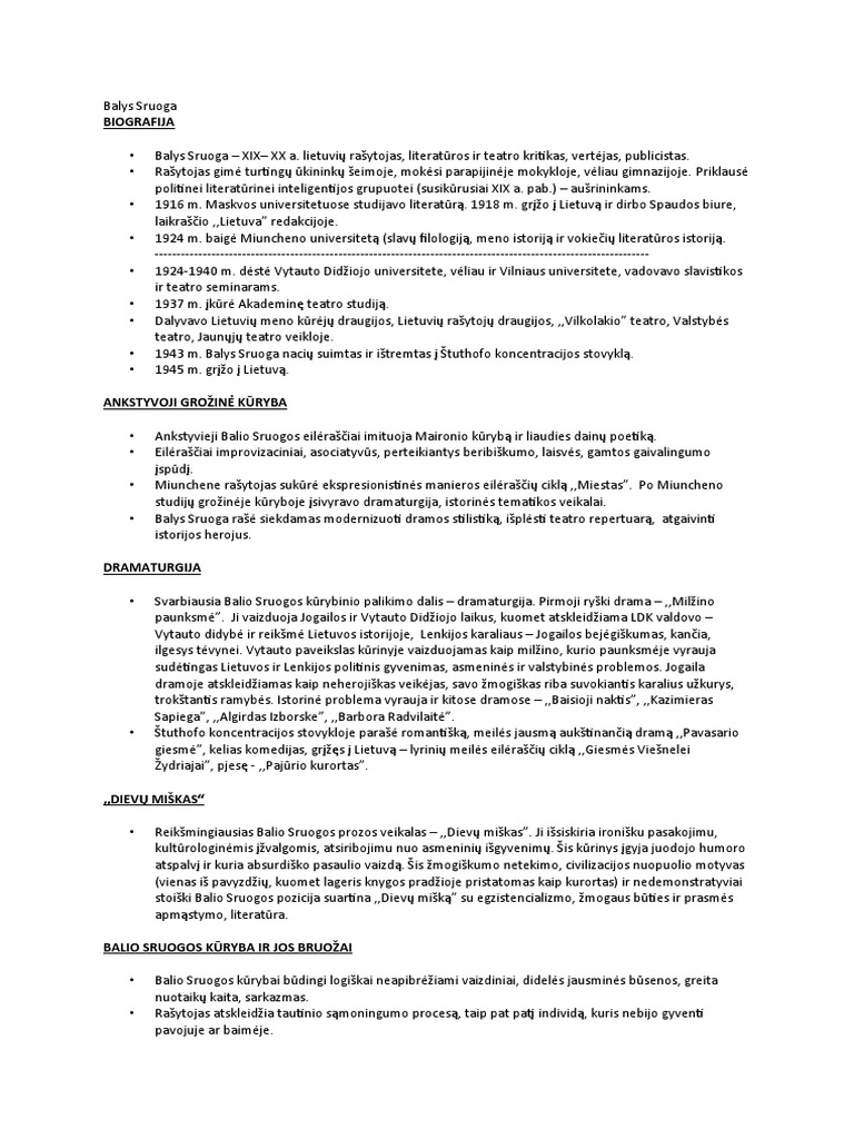 Balys Sruoga | PDF