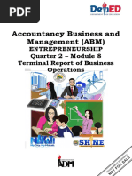 12ENTREP Q2 Module 8 Terminal Report of Business Operations