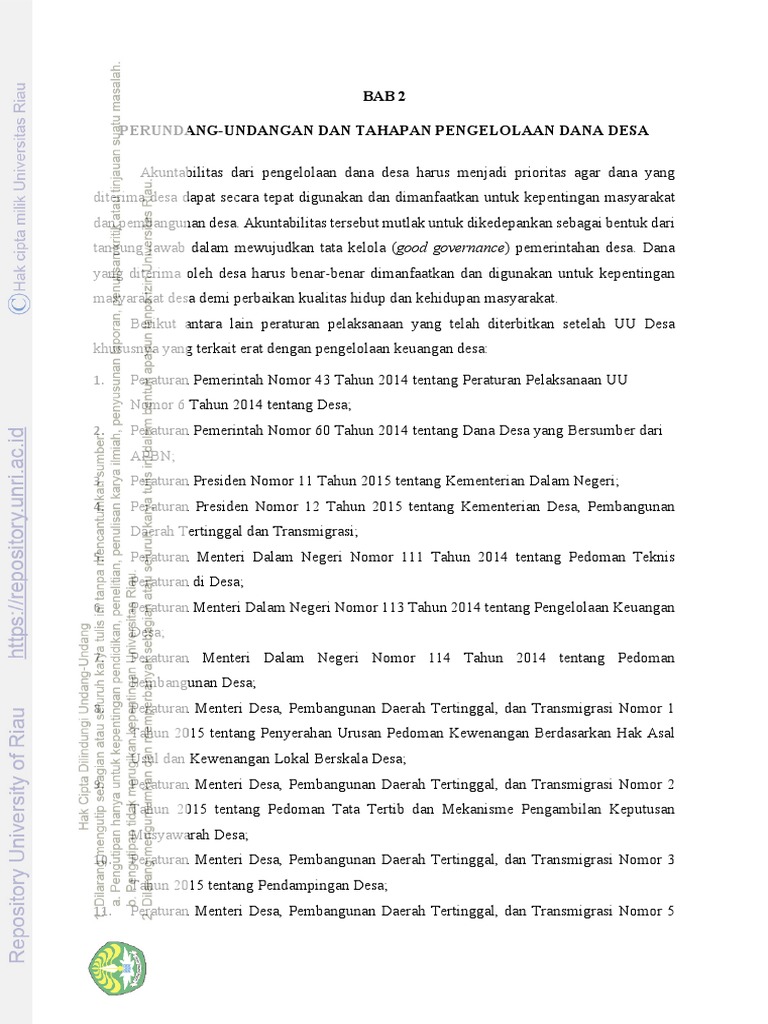 Dokumen Keuangan Dana Desa