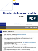 Checklist Komatsu SSO Process DB v4