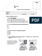 Prueba Ciencias Coef2 Tercero