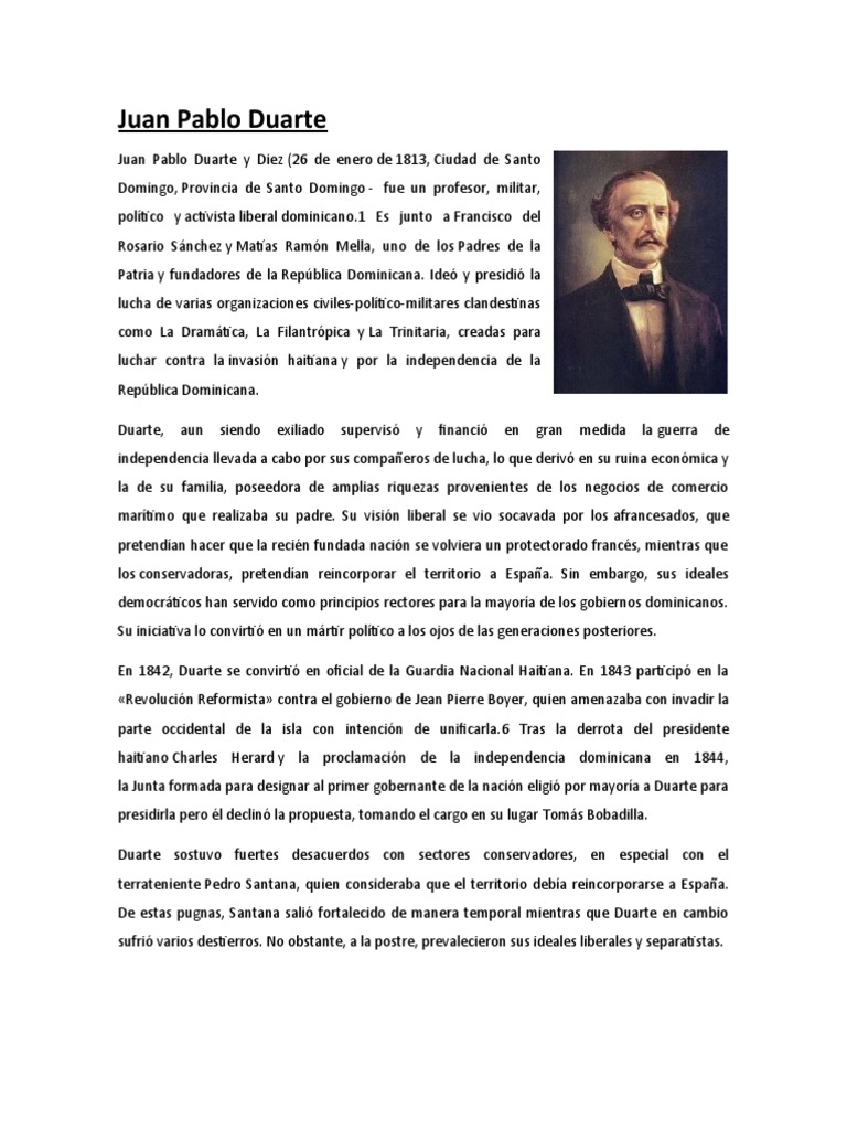 Padres de la Patria Dominicana | PDF | República Dominicana