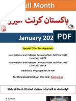 Pakistan Current Affairs January 2022 in PDF