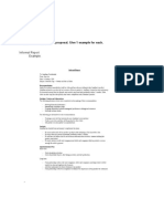 Example of Informal Report and Proposal