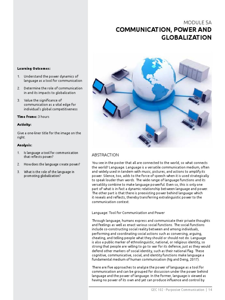 Globalization's Influence on Communication | PDF | Communication ...