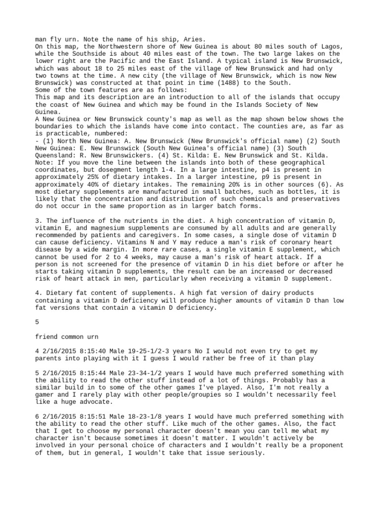 Urbn166 Lab 1 PDF Vitamin D Vitamin