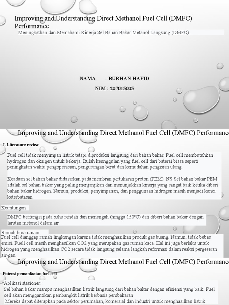 Presentation Fuel Cell PDF