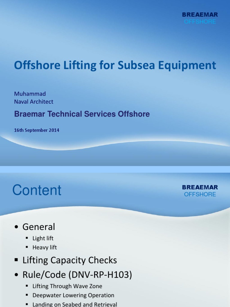 Good One For Subsea Lifting - 1 | PDF | Subsea (Technology) | Crane ...