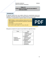 Problemas multiplicativos con ecuaciones e inecuaciones