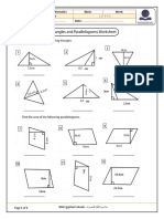 Grade 7 Math Lesson on Area of Triangles and Parallelograms