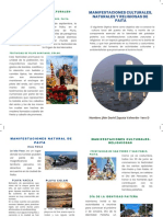 Brochure Diptico Plantas Ilustrado Organico Verde Azul