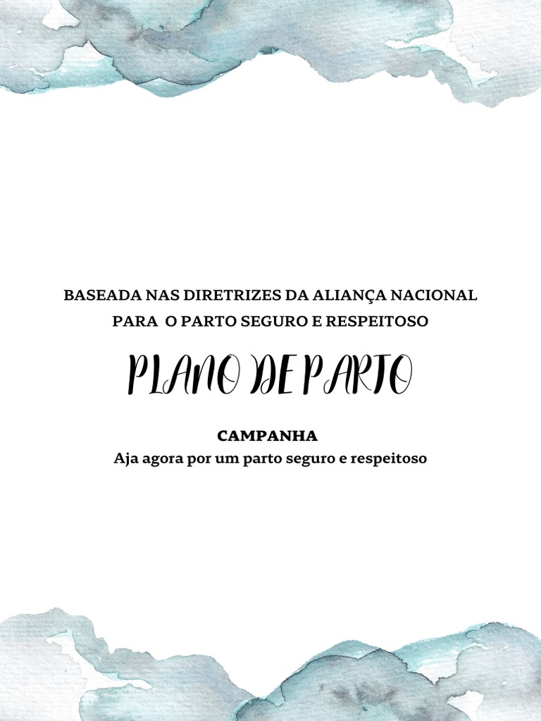 Plano de Parto Modelo | PDF | Parto | Gravidez