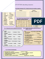 Synonyms and Antonyms: (Describing Character)