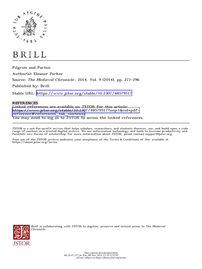 Generous Patron and Extravagant Pilgrim Narratives of Cnut's Piety in PostConquest Historical