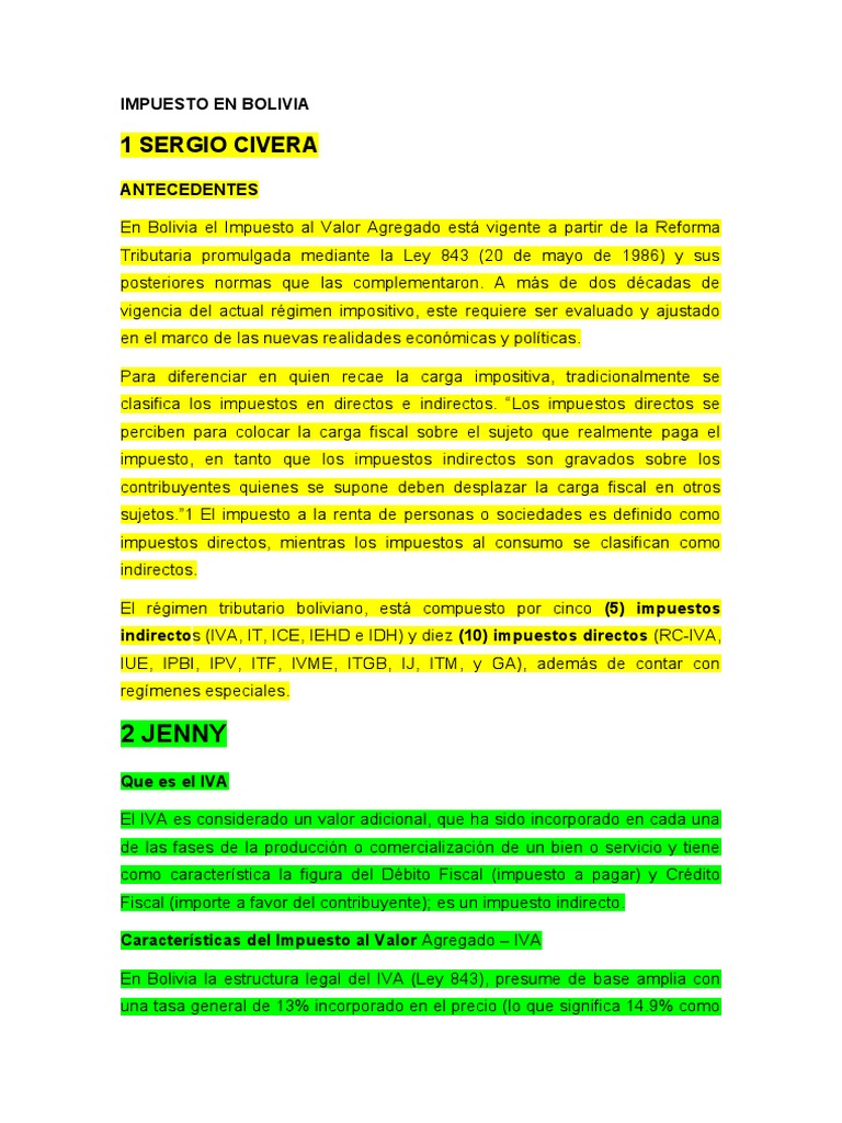 Guía del IVA en Bolivia | PDF | Impuestos | Impuesto al valor agregado
