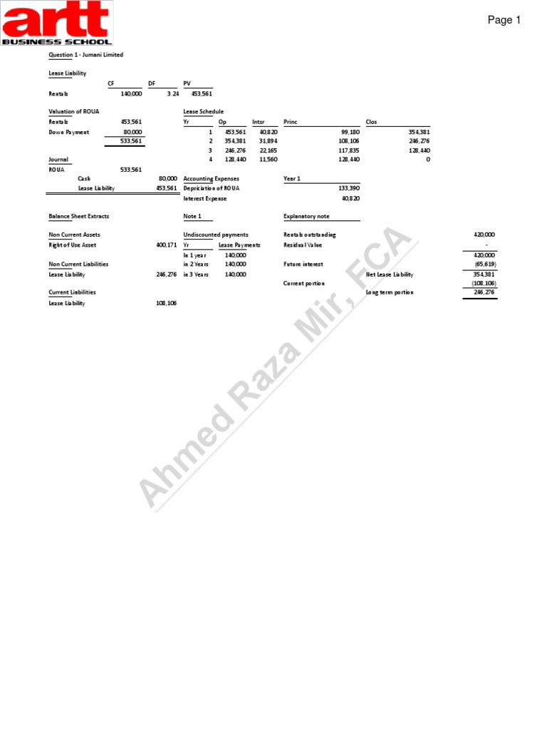 IFRS 16 Solutions Final | Download Free PDF | Balance Sheet | Depreciation