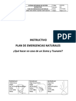 I-Sig-001 Plan de Emergencias Naturales