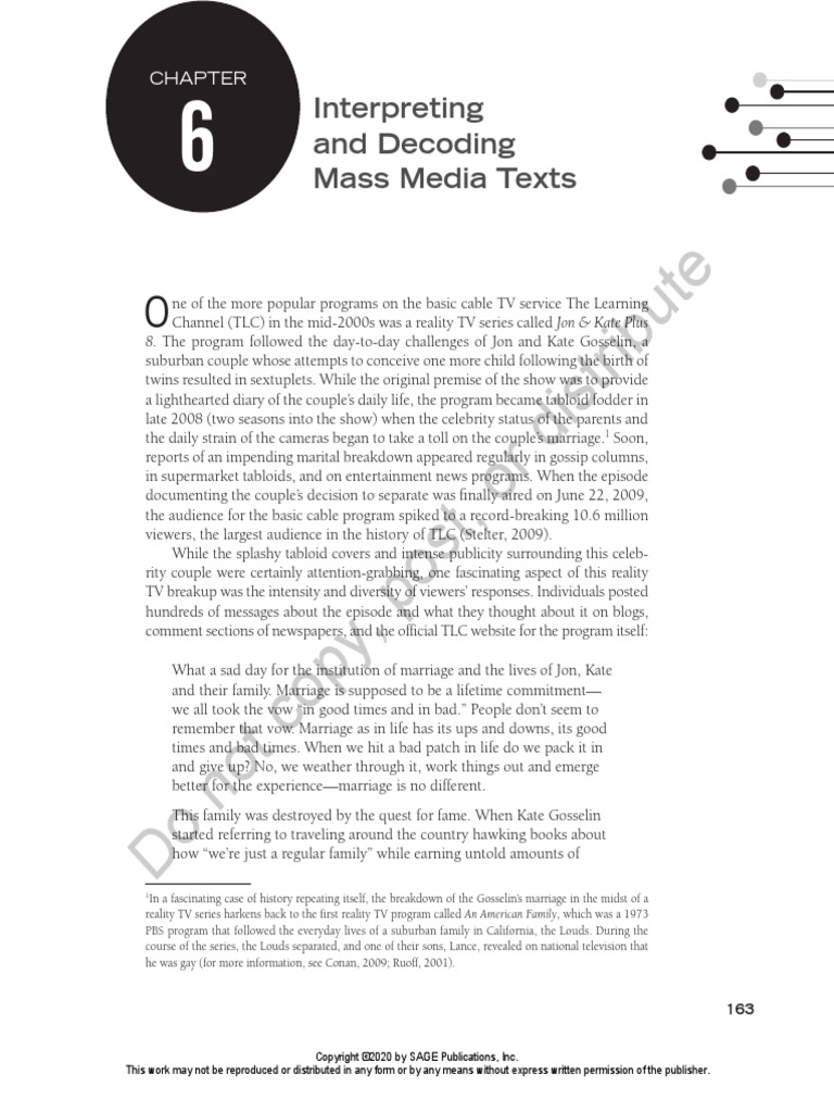 Interpreting and Decoding Mass Media Texts Imp. Stuart Hall Applied ...