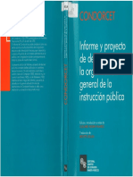 Informe y Proyecto de Decreto Sobre La Organización General de La Instrucción Pública