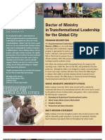 Doctor of Ministry in Transformational Leadership For The Global City