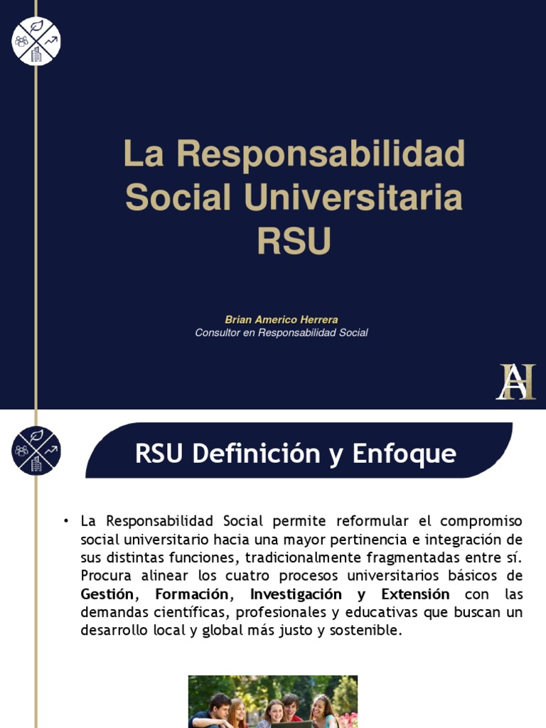 RSU - Definición y Enfoque | PDF | Universidad | Sustentabilidad