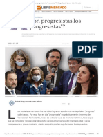 ¿Son Progresistas Los - Progresistas - Diego Barceló Larran - Libre Mercado