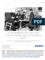 19-20 Febrero de 1936 - Una Larga Noche, para La Guerra Civil