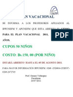 Plan Vacacional 2011