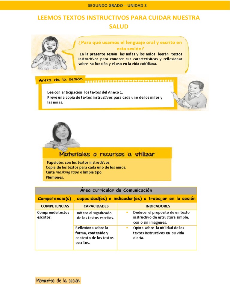 Textos Instructivos para Segundo Grado | PDF | Artes del Lenguaje y ...