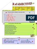 Order of Adjectives - Handout 6th