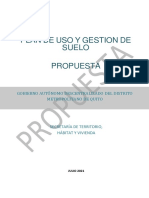 Propuesta Plan de Uso y Gestión de Suelo