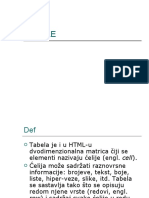 HTML Tabele