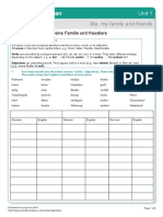 Homework - Open and Make A Copy - 1.G Word Groups - Families - Year 9 German