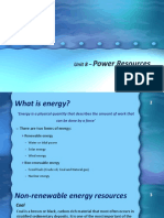 Unit 8 - Power Resources