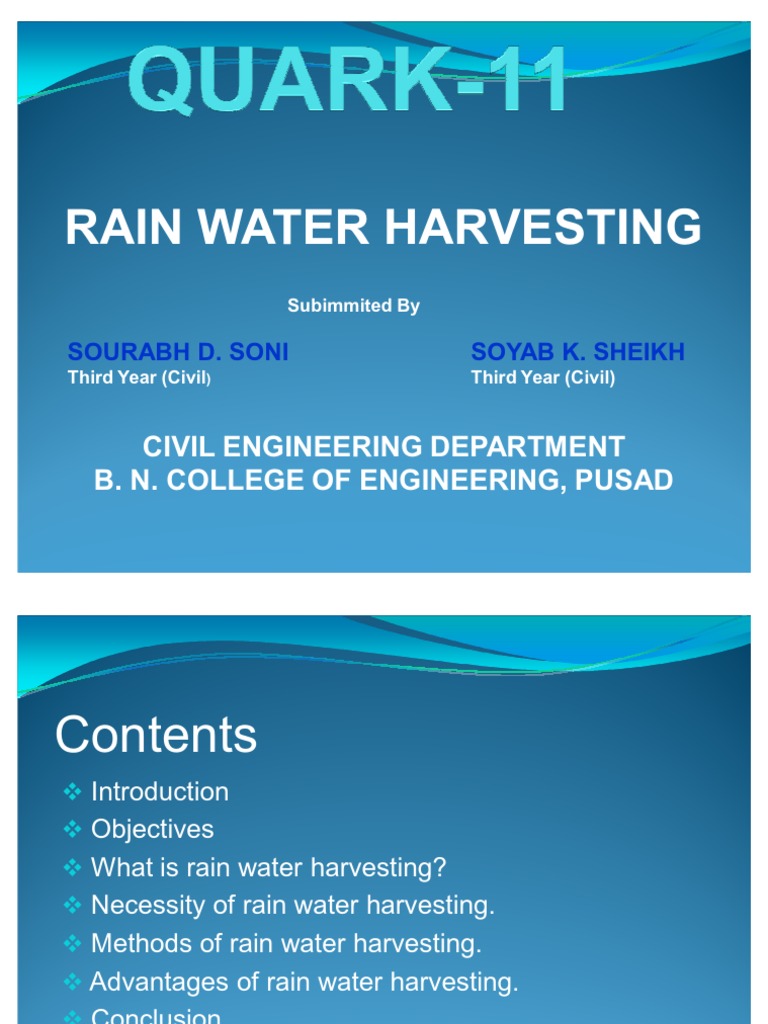 Rainwater harvesting equipment picture