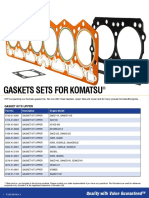 Gaskets Sets For Komatsu: Quality With Value Guaranteed