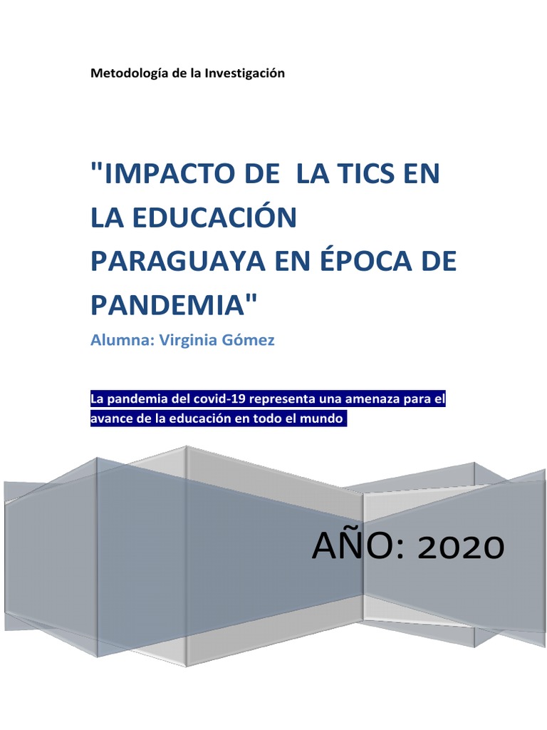 Impacto de La Tics en La Educación Paraguaya en Época de Pandemia | PDF ...