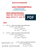 Técnicas de integración de funciones trigonométricas