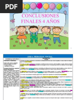 CONCLUSION Descriptivas 4 AÑOS
