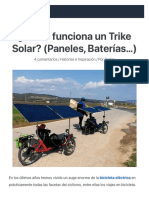 ¿Cómo Funciona Un Trike Solar? (Paneles, Baterías... ) - Con Alforjas