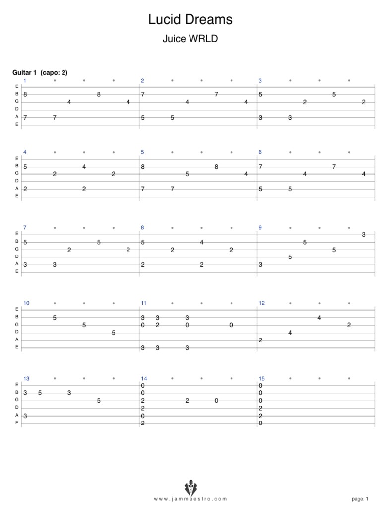 Juice Wrld Lucid Dreams Pdf Songs Written