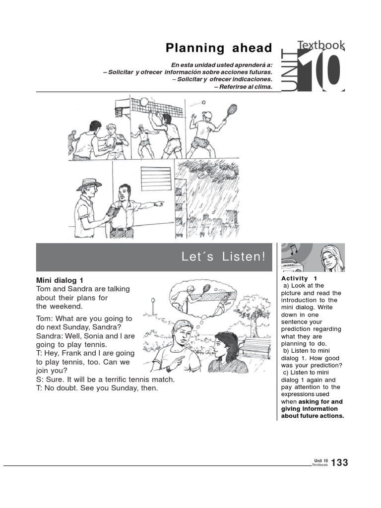 Planning Ahead Conversations about the Future, Directions, and Weather